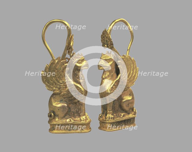 Earring in the Form of Griffin, 5th cen. BC. Artist: Scythian Art  