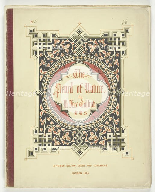 Cover and Text from "The Pencil of Nature," London, 1844, 1844. Creator: William Henry Fox Talbot.