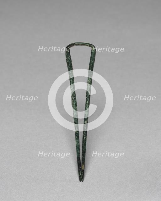 Bronze Topknot Pin, 918-1392. Creator: Unknown.