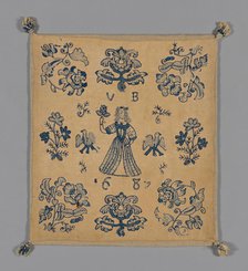 Cushion Cover, England, 1689. Creator: Unknown.