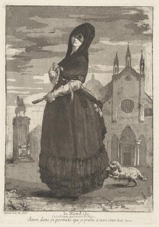 Le Zendale (Woman in a Hood, or the Woman Returning from Church), 1775. Creator: Giovanni David.