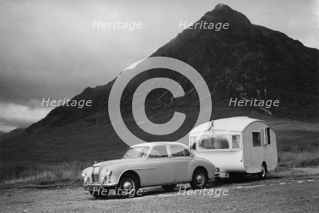 1955 MG ZA Magnette with 1954 Pipit Caravan. Creator: Unknown.