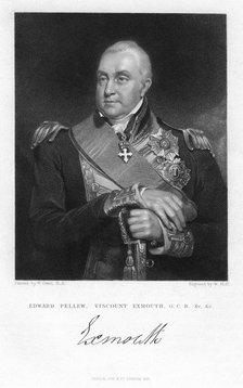 Edward Pellew, 1st Viscount Exmouth, British naval officer, 1831.Artist: W Holl