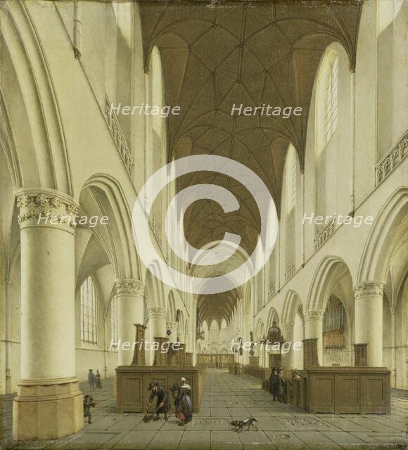The interior of Saint Bavo's Church in Haarlem, 1660-1703. Creator: Isaak van Nickele.