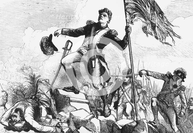 'Lieutenant Graham Planting the Standard', c1891. Creator: James Grant.