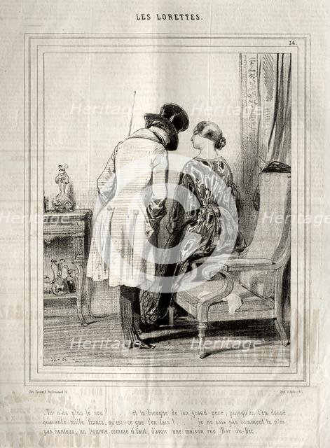 Les Lorettes, 1842. Creator: Paul Gavarni (French, 1804-1866).