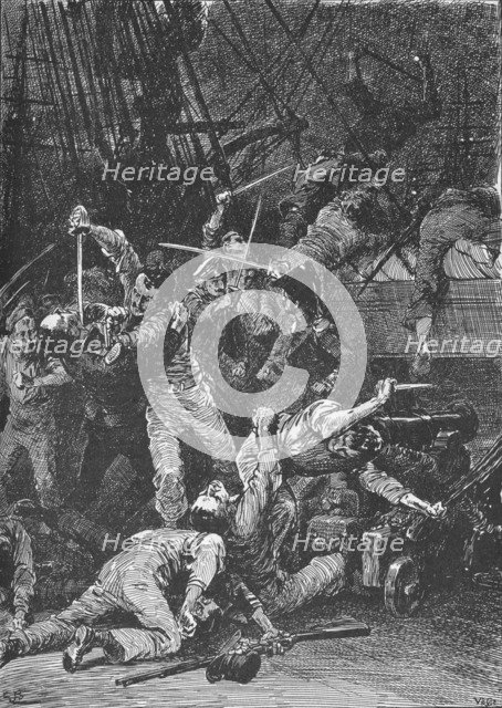 The Chilian Cutlasses Swept The Deck, 1902. Artist: Unknown.