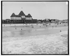 Fiske House and beach, Old Orchard, Me., c1904. Creator: Unknown.