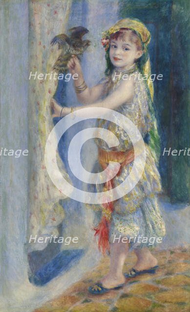 Child With A Bird (Mademoiselle Fleury In Algerian Costume), 1882. Creator: Pierre-Auguste Renoir.