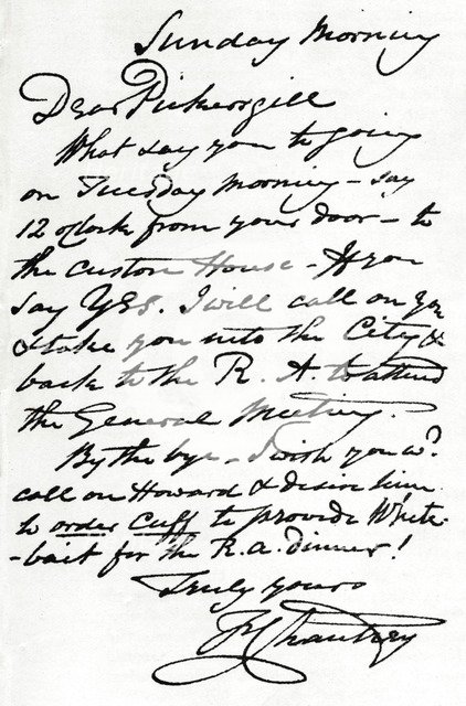 A letter from Francis Leggatt Chantrey, 1839 (1904). Artist: Francis Legatt Chantrey.