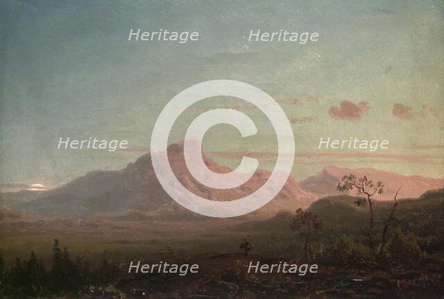 Sunset in the High Mountains, 1851. Creator: Gustav Adolph Mordt.