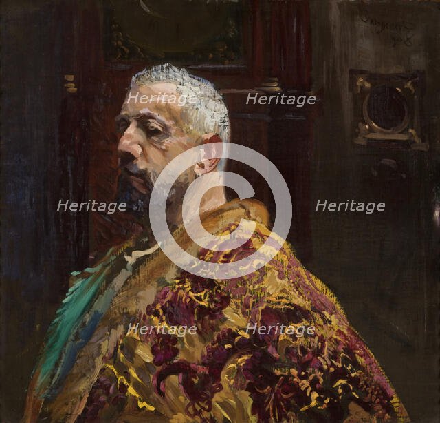 Portrait of Erazm Baracz, 1908. Creator: Leon Wyczolkowski.