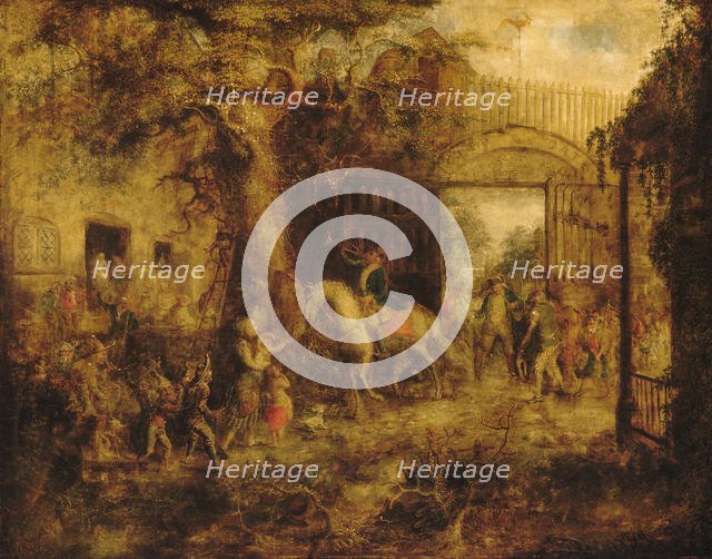 The Vigilant Stuyvesant's Wall Street Gate, 1863. Creator: John Quidor.