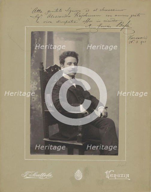 Portrait of the organist and composer Marco Enrico Bossi (1861-1925) , c. 1900. Creator: Photo studio Francesco Scattola, Venezia  .