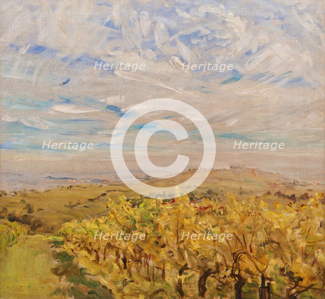 Early Autumn in the Palatinate. Vineyards near Neukastel, 1927. Artist: Slevogt, Max (1868-1932)