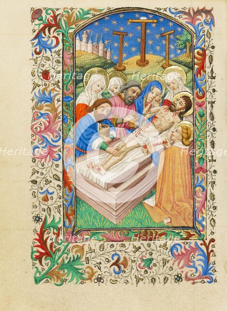 The Entombment; Book of Hours, about 1430-1440. Creator: Fastolf Master.