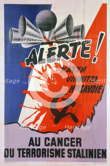'Alert!, for the Cancer of Stalinist Terrorism', c1940-1953. Artist: Unknown