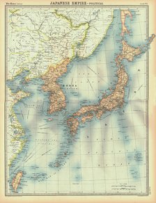 Political map of the Japanese Empire, early 20th century. Artist: Unknown.