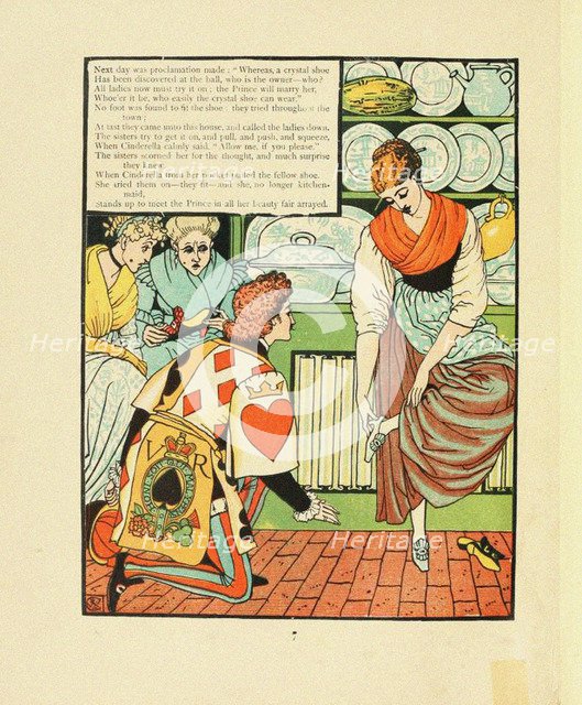Illustration for Fairy Tale Cinderella. Artist: Crane, Walter (1845-1915)