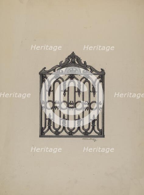 Gate, 1937. Creator: Eugene Shellady.
