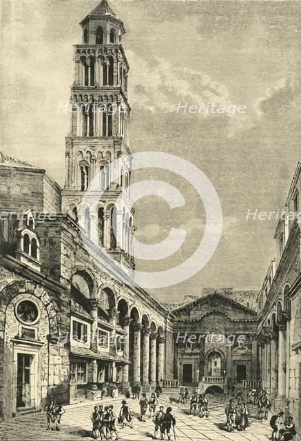 'View in Spalatro, Showing the Campanile and the Peristyle of the Palace of Diocletian', 1890.   Creator: Unknown.