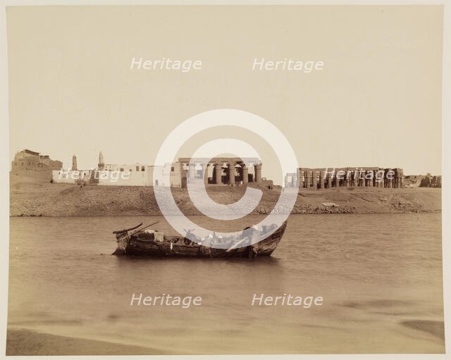 View of the Temple of Luxor. Luxor, East Bank, between 1860 and 1903. Creator: Antonio Beato.
