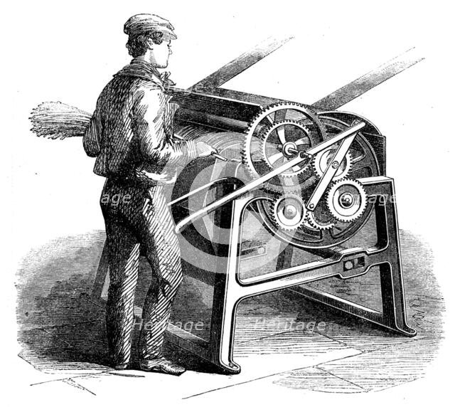 The International Exhibition: Sandford and Mallory's flax-gin, 1862. Creator: Unknown.