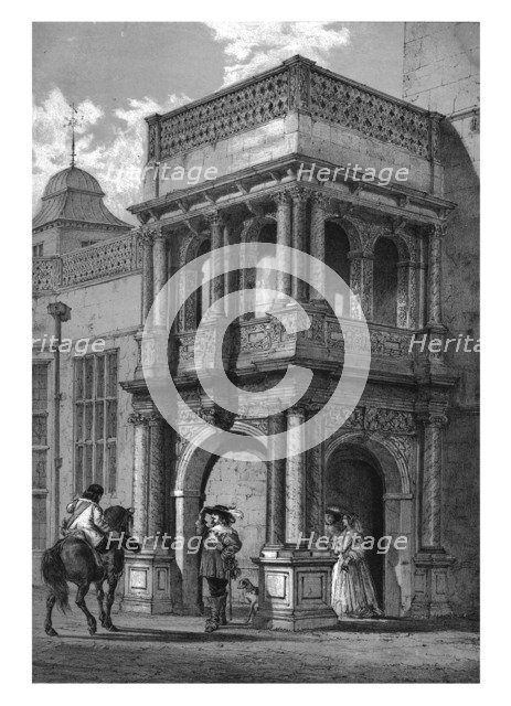 Porch at Audley End, Essex, c1840. Creator: Unknown.
