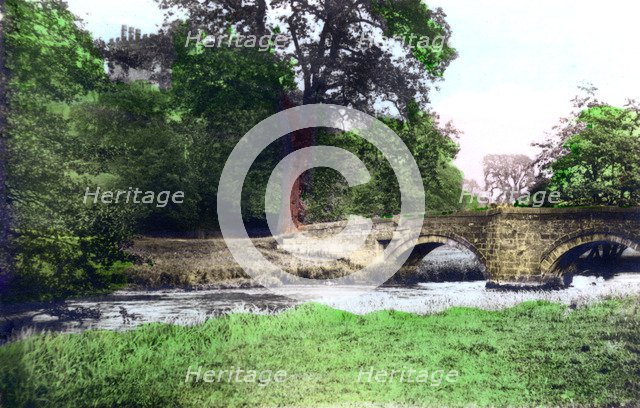 Bridge at Haddon Hall stately home, Derbyshire, 1926.Artist: Cavenders Ltd