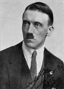Adolf Hitler, Austrian born dictator of Nazi Germany, 1923. Artist: Unknown