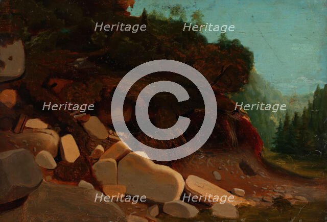 Nature Study with Rocks, 1846. Creator: Herman August Cappelen.