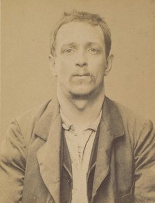 Rodskidski. Eloi, Jean-Baptiste. 37 ans, né à Paris Xlle 13/12/56. Mécanicien. Anarchiste...., 1894. Creator: Alphonse Bertillon.