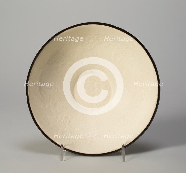 Bowl with Boys Playing amid Peony Flowers, Jin dynasty (1115-1234), 12th century. Creator: Unknown.