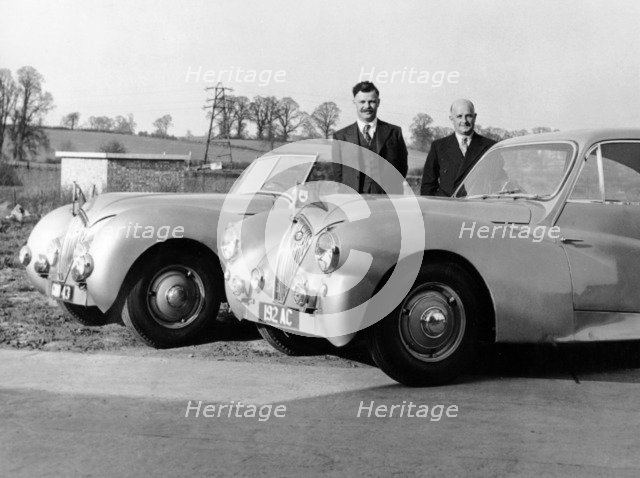 Geoff Healey (on the left), and Donald Healey, late 1940s. Artist: Unknown