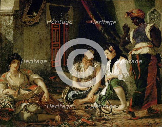 The Women Of Algiers In Their Apartment. Artist: Delacroix, Eugène (1798-1863)