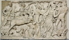 Panel from a Sarcophagus Depicting the Abduction of Persephone, 190-200. Creator: Unknown.