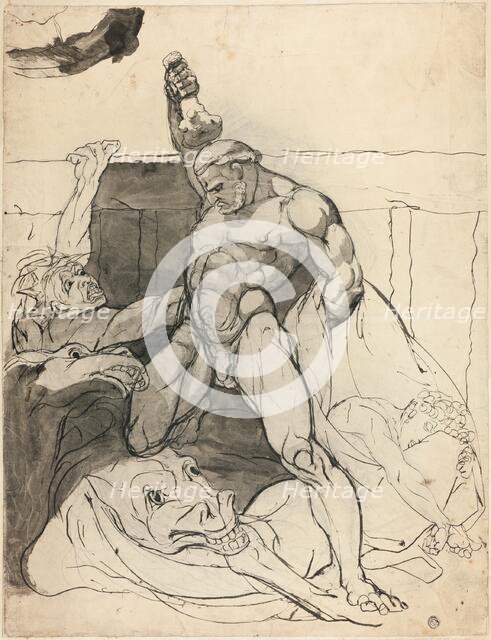Hercules Killing the Mares of Diomedes, 1800/05. Creator: Henry Fuseli.