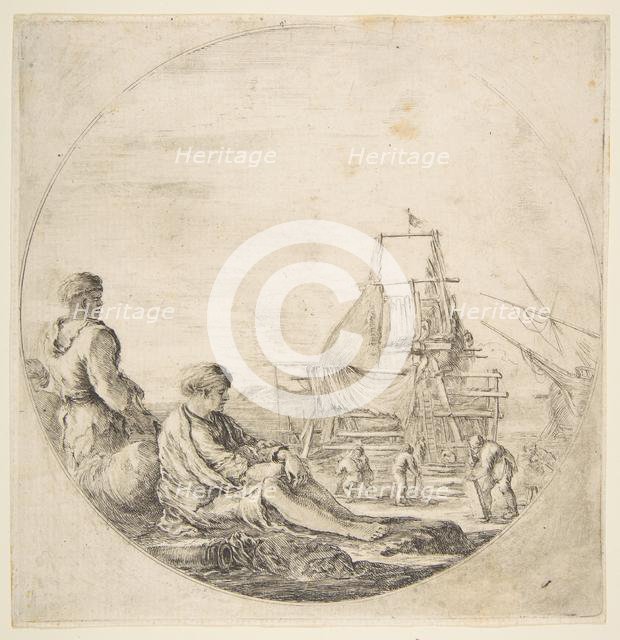 A Seated White Sailor; A Standing Black Sailor, ca. 1660. Creator: Stefano della Bella.