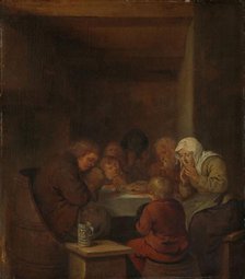 Saying Grace, c.1653-1668. Creator: Jan Miense Molenaer.