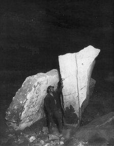 Standing rocks, Mammoth Cave, Edmondson County, Kentucky, c1893. Creator: Frances Benjamin Johnston.