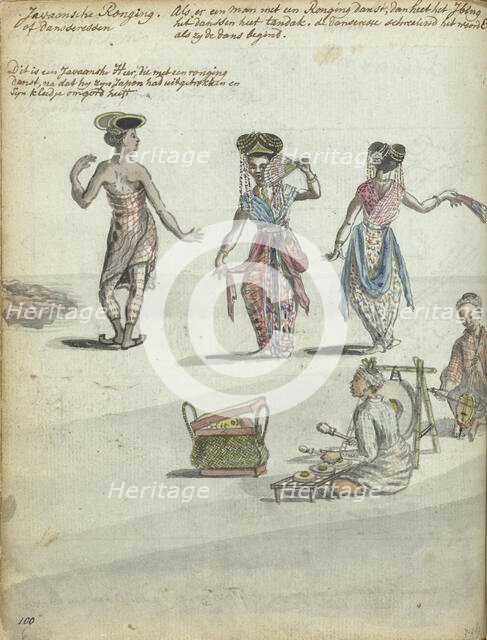 Javanese Ronggeng dancers, 1779-1785. Creator: Jan Brandes.