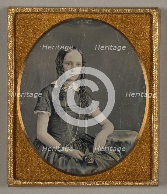 Untitled [portrait of a girl with ringlets], 1839/60.  Creator: Unknown.
