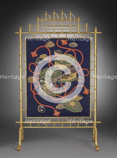 Fire Screen, c. 1870-1880. Creator: Unknown.