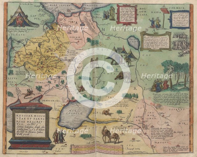 Map of Russia (From: Theatrum Orbis Terrarum), 1573. Artist: Ortelius, Abraham (1527-1598)
