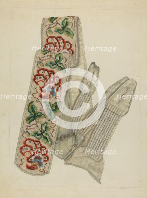 Suspenders, c. 1937. Creator: Evelyn Bailey.