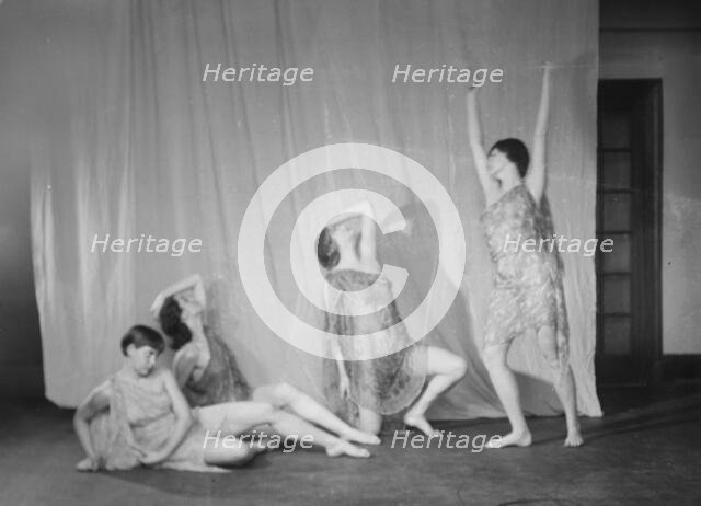 Elizabeth Duncan dancers and children, 1932 Creator: Arnold Genthe.