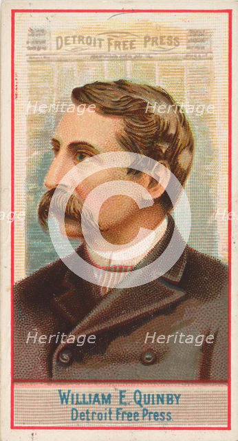 William E. Quinby, Detroit Free Press, from the American Editors series (N1) for Allen & G..., 1887. Creator: Allen & Ginter.