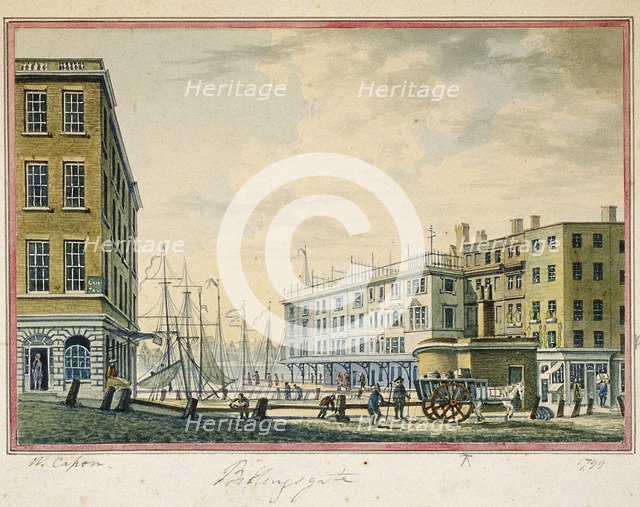 Billingsgate Market, London, 1799. Artist: William Capon