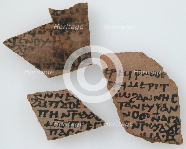 Ostrakon, Coptic, 7th century. Creator: Unknown.