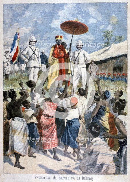 Proclamation of the new King of Dahomey, 1894. Artist: Oswaldo Tofani